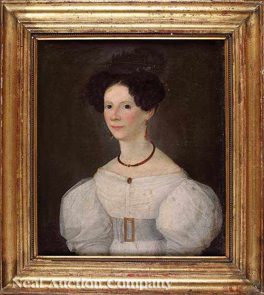 Appraisal: American School early th c Portrait of a Woman in