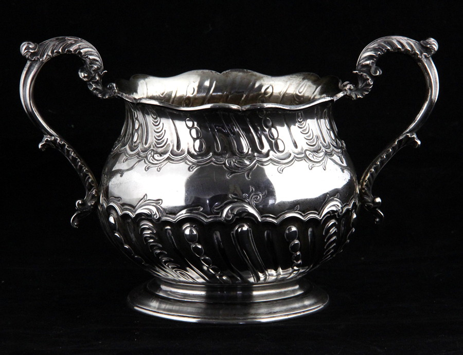 Appraisal: A silver twin-handled sugar basin London retailed by Hancocks Co