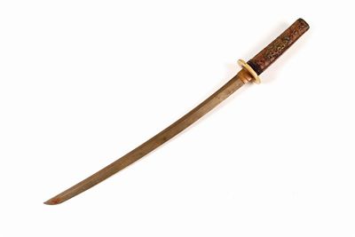 Appraisal: A Japanese wakizashi with a in blade signed and a