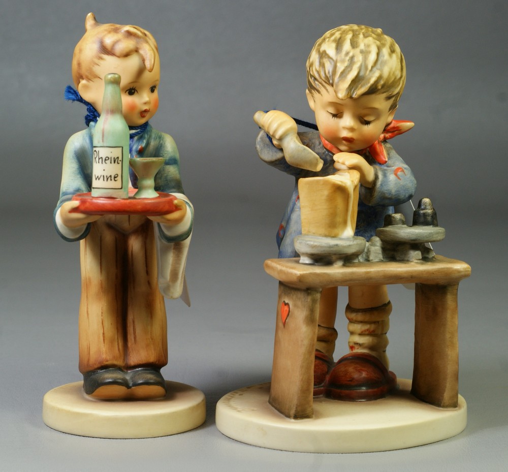 Appraisal: Goebel Hummel Figurines Waiter No TMK- A Fair Measure some