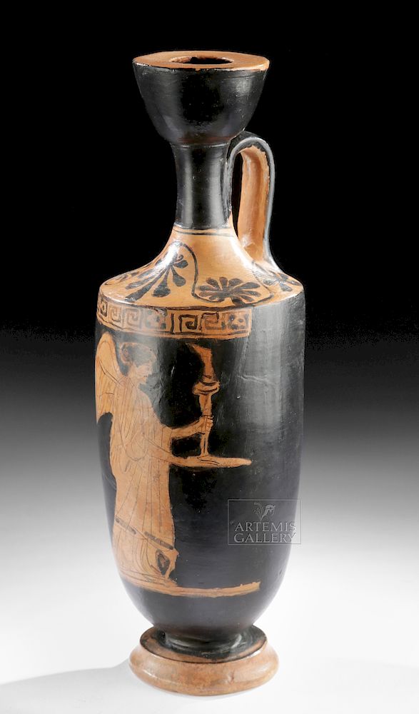 Appraisal: Greek Attic Lekythos w Winged Nike TL Tested Originally Listed