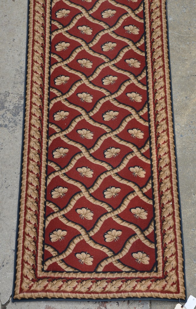 Appraisal: French Savonnerie Style Runner th c Length