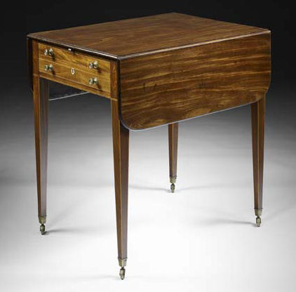 Appraisal: A George III mahogany and inlaid metamorphic Pembroke table Circa