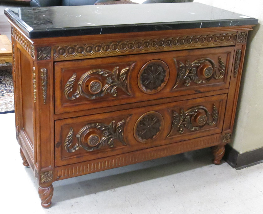 Appraisal: TWO-DRAWER CHARLOTTE HALL CHEST made in China for Mirador Furnishings