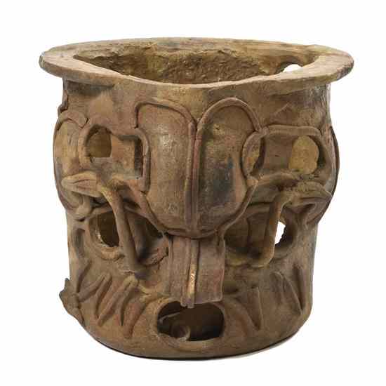 Appraisal: A Pre-Columbian Style Ceramic Jardiniere decorated with stylized facial features