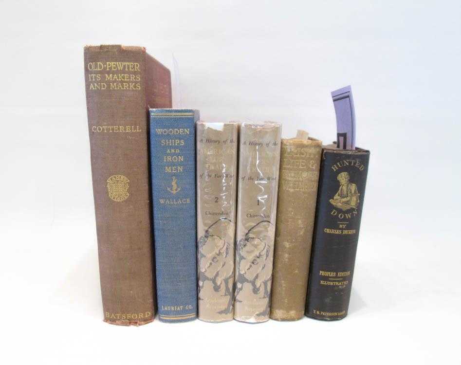 Appraisal: SIX COLLECTIBLE BOOKS including first edition Old Pewter Its Makers