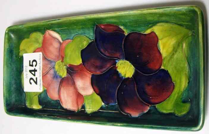 Appraisal: Moorcroft rectangular dish decorated with the clematis design