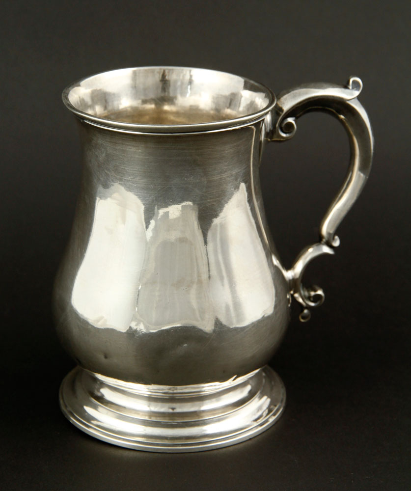 Appraisal: - th C English Tankard Sterling Silver th century English