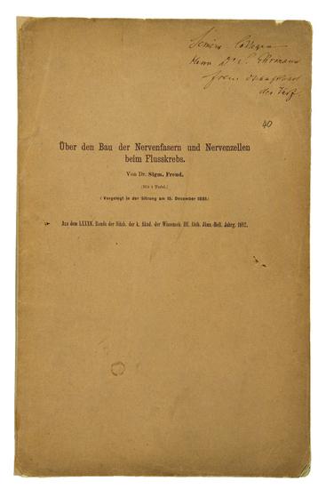 Appraisal: FREUD Sigmund - Ueber den Bau der Nervenfasern und Nervenzellen