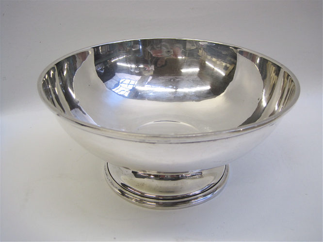 Appraisal: WHITING MANUFACTURING CO STERLING BOWL on pedestal base Dimensions D