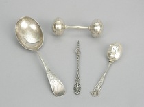 Appraisal: A Lot Of Four Sterling Silver Items A lot of