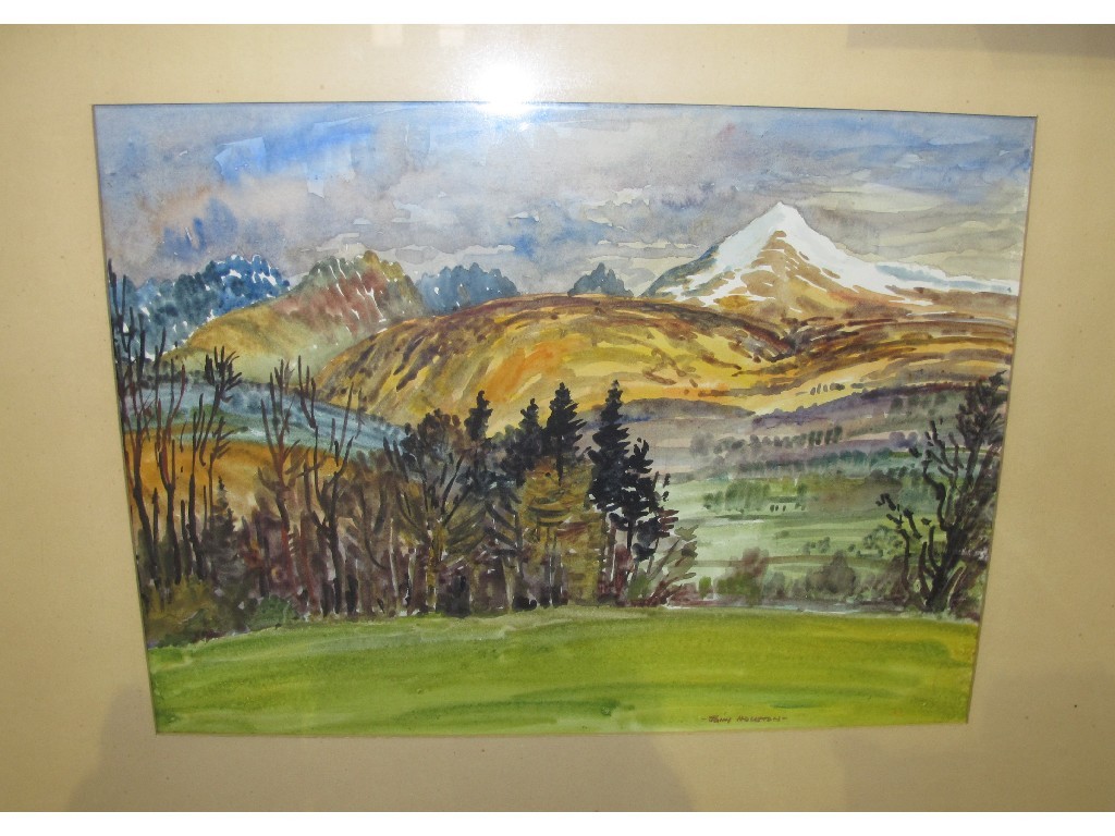 Appraisal: JOHN HOUSTON Watercolour 'At Brodick' signed recto and entitled verso