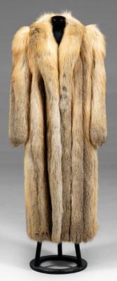 Appraisal: Golden island fox coat full length vertical bands of pelts