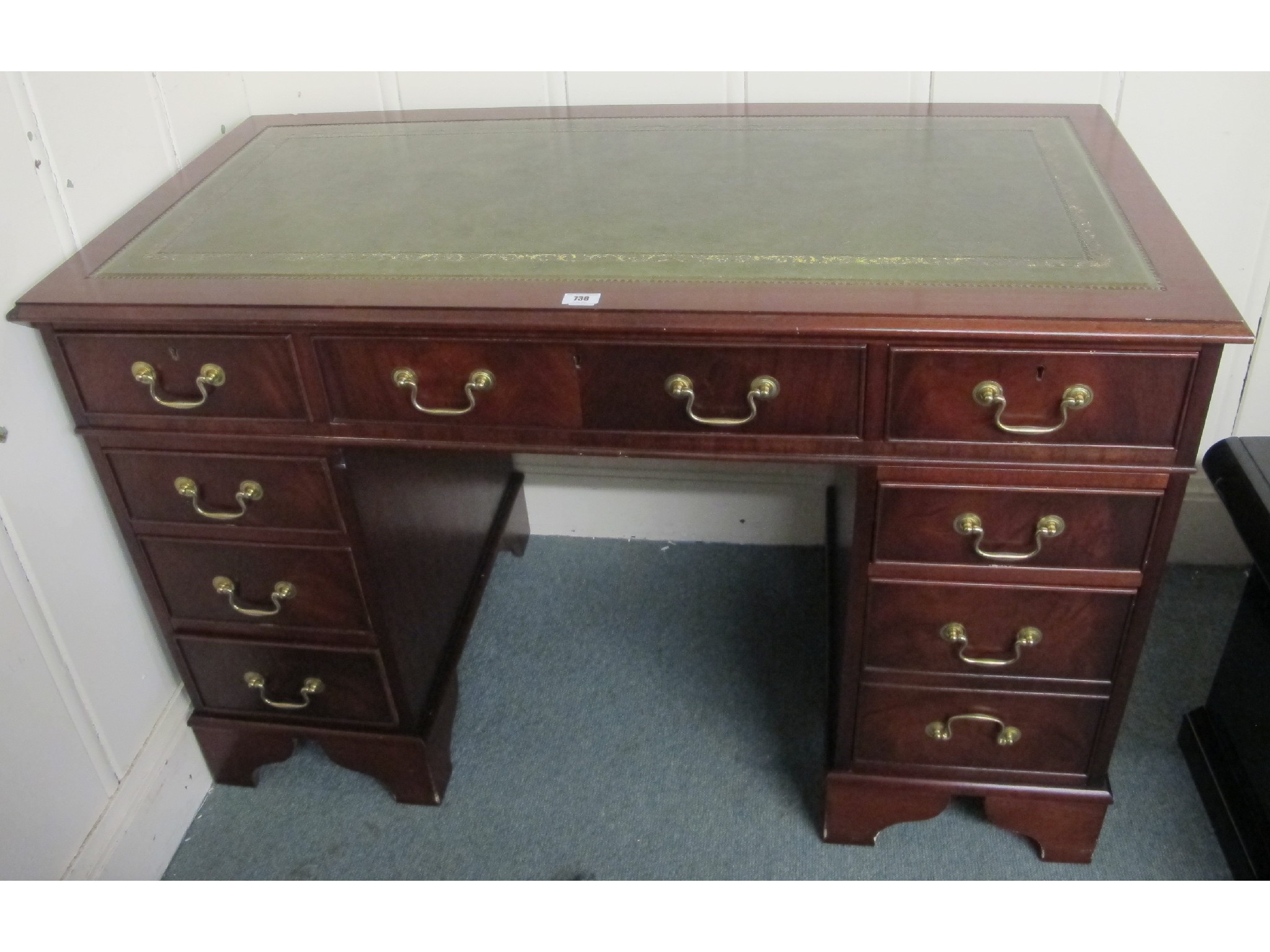 Appraisal: Modern pedestal writing desk