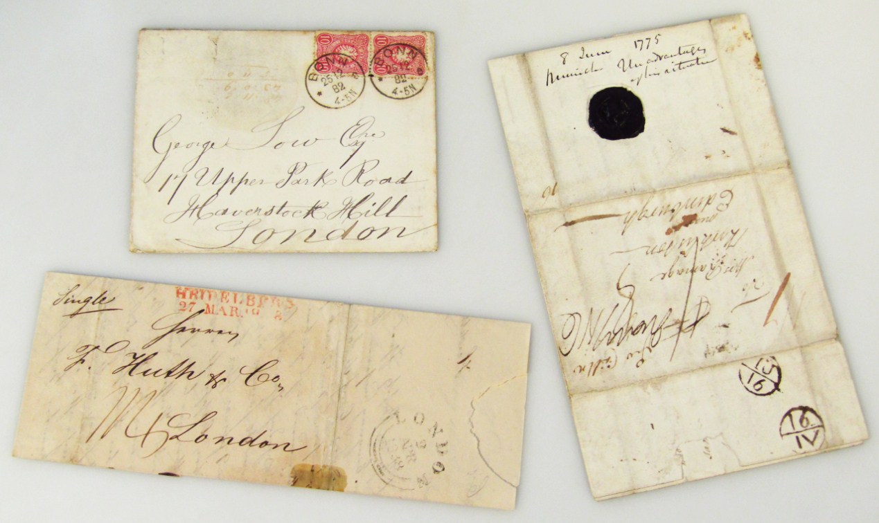 Appraisal: An thC German State Units Edinburgh letter with black wax