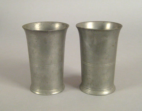 Appraisal: New York pewter beaker ca bearing the touch of Boardman