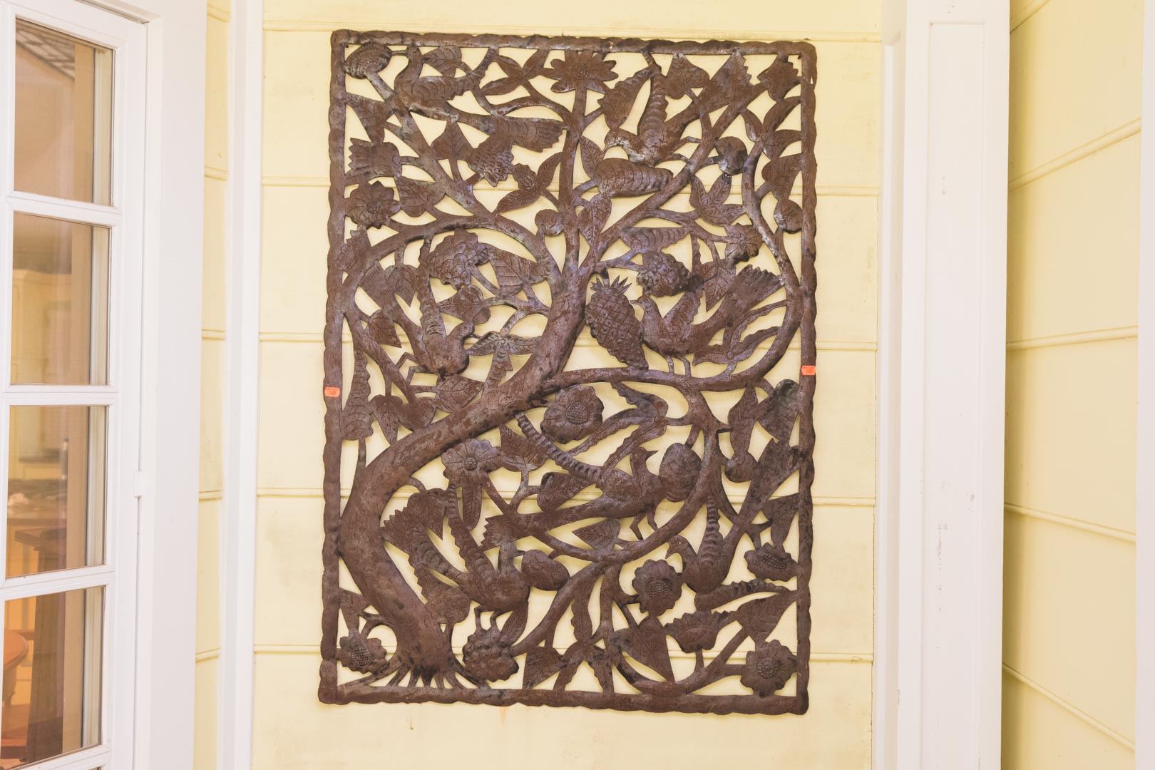 Appraisal: Mexican sheet metal Tree of Life wall plaque in H