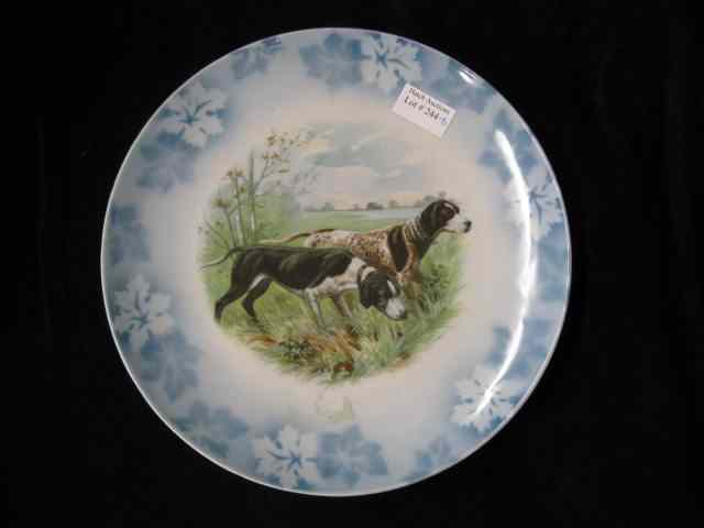 Appraisal: Antique Porcelain Platewith hunting dogs ''