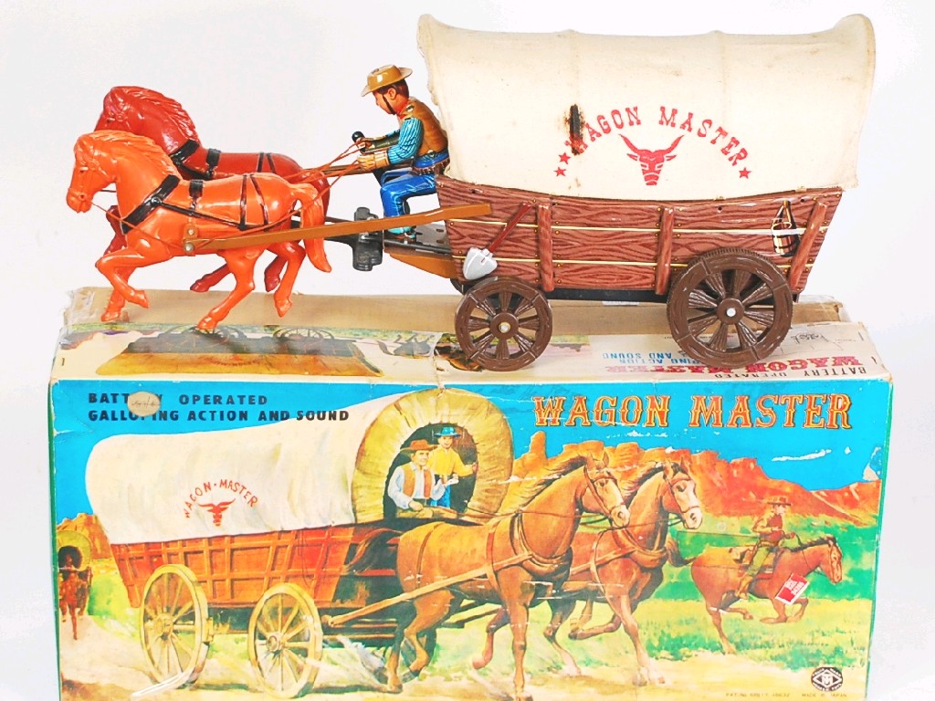 Appraisal: T M JAPAN ALMOST MINT AND BOXED 'WAGON MASTER' TINPLATE