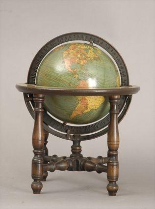 Appraisal: Table Terrestrial Globe on Stand in in diam Provenance From