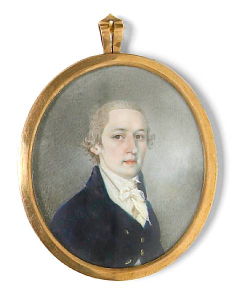 Appraisal: English School A portrait miniature of a young gentleman circa