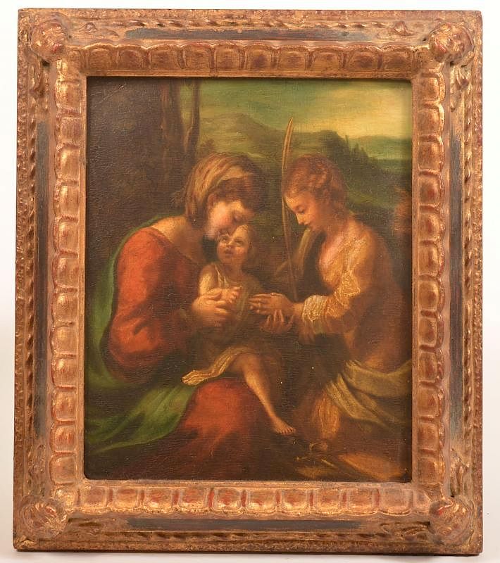 Appraisal: th th Century Italian Oil on Board Painting Unsigned th