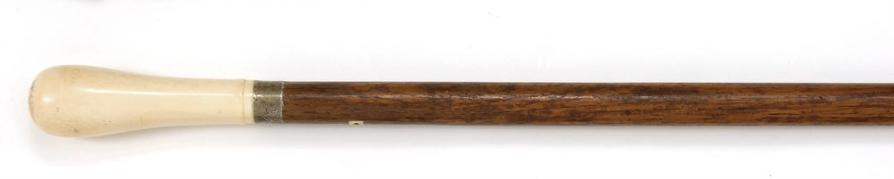 Appraisal: IVORY-HANDLED CANE th CenturyOnce belonged to a Scituate sea captain