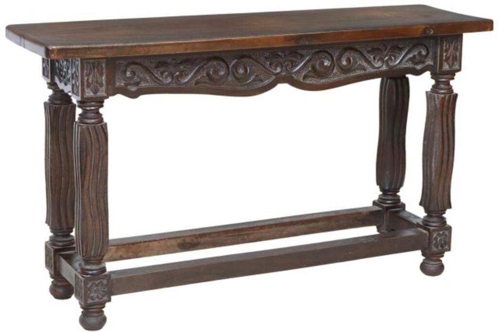 Appraisal: Console table Northern Spain th c the rectangular top over