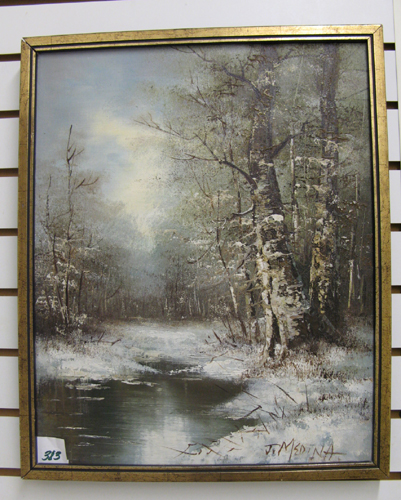 Appraisal: JOSE MEDINA Guadalajara Mexico born Oil on canvas A winter