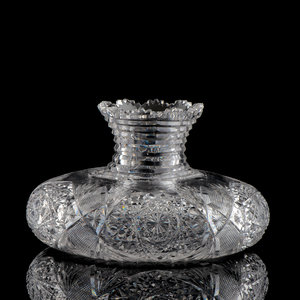 Appraisal: A Brilliant-Period Cut Glass Vase with a -Point Hobstar Possibly