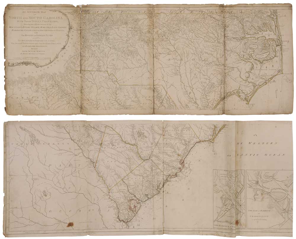 Appraisal: Henry Mouzon Map of the Carolinas An Accurate Map of