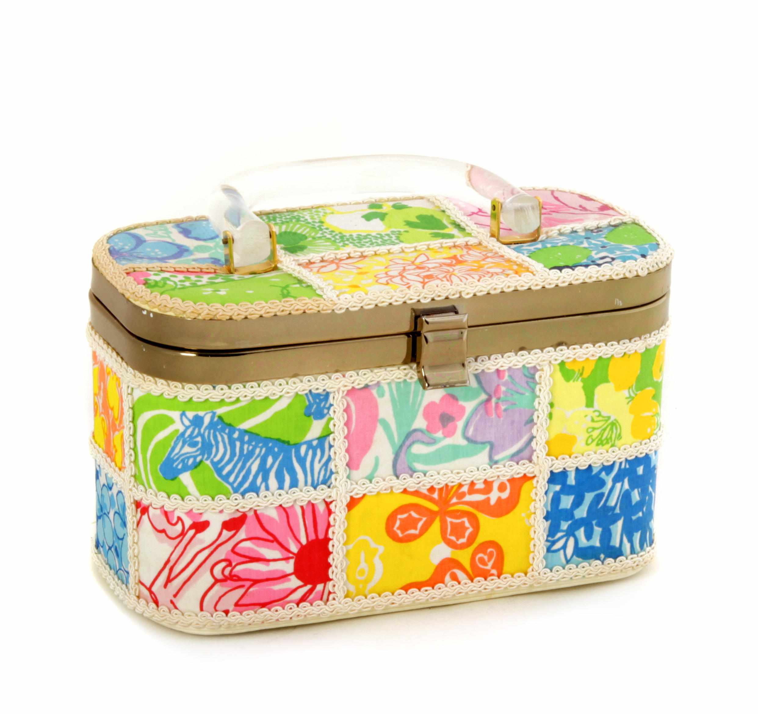 Appraisal: A Lilly Pulitzer 'Lilly' patchwork box purse size in x