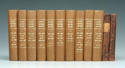 Appraisal: Ten volumes natural history Lloyd's Natural History London incomplete set