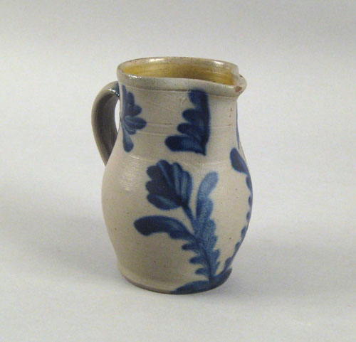 Appraisal: Pennsylvania stoneware pitcher attributed to Richard Remmey th c with