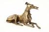 Appraisal: BRONZE SCULPTURE - Recumbent whippet bronze Austria ca mouth opens