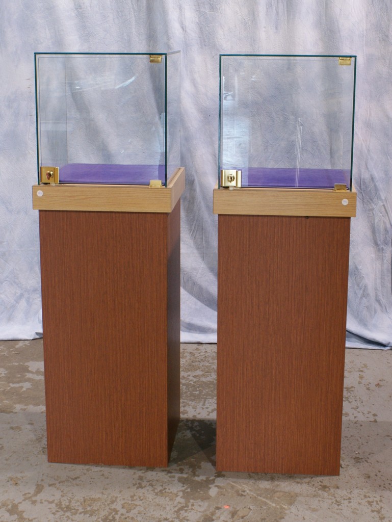 Appraisal: Glass Top Display Cabinets h x square