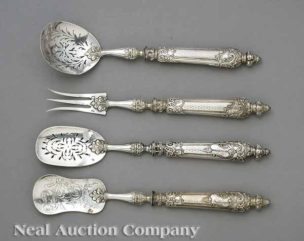 Appraisal: A French st Standard Silver Hors d'Oeuvres Serving Set maker