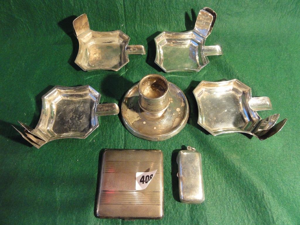 Appraisal: A small quantity of cigarette related silver consisting of four