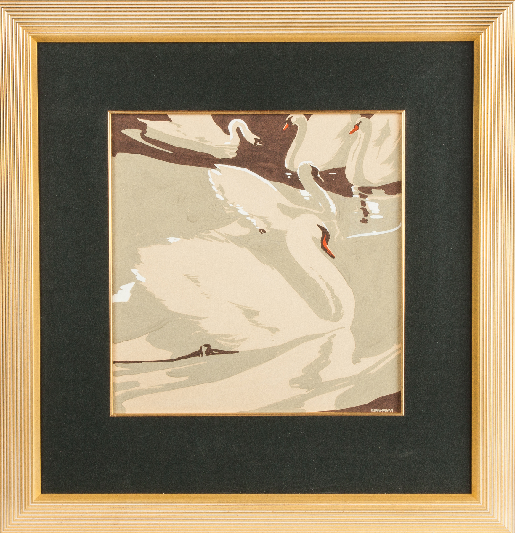 Appraisal: Ralph Avery American - Swans Sgn Lower right Ralph Avery