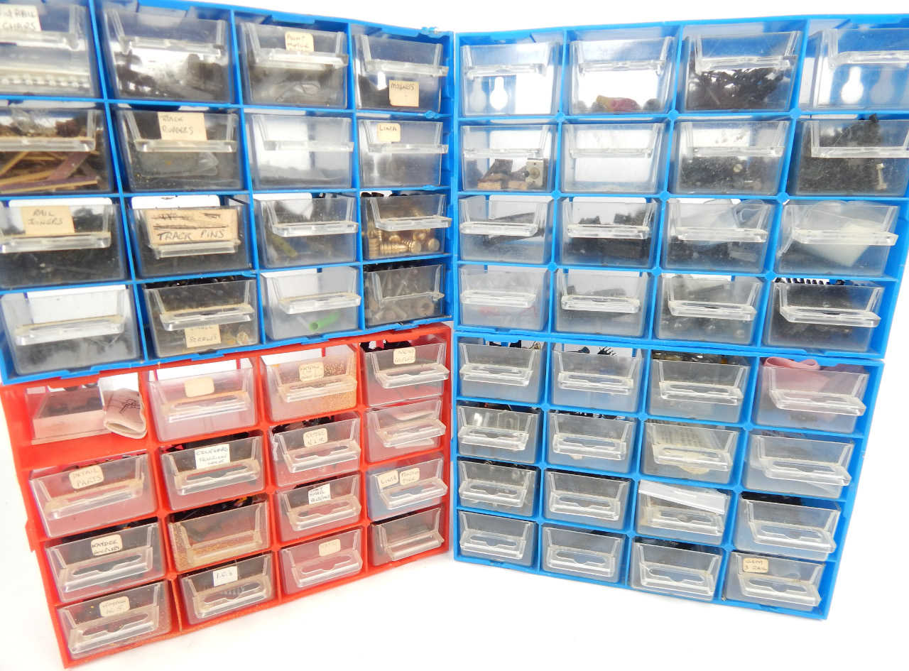 Appraisal: Model railway parts and accessories comprising three drawer sets