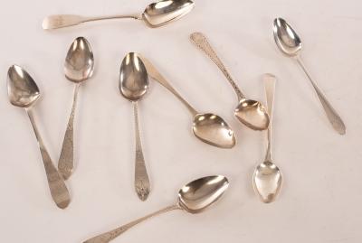 Appraisal: A small quantity of Georgian silver Irish teaspoons various dates