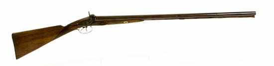 Appraisal: I Hollis Sons -bore percussion SxS hammer sporting gun circa