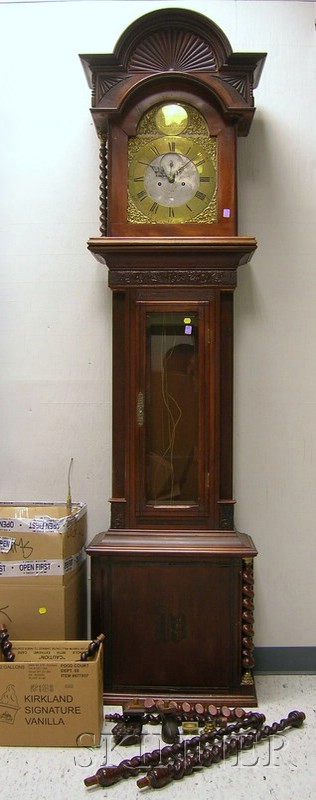 Appraisal: Mahogany Tall Clock by Jonathan Mulliken Newburyport Massachusetts c the