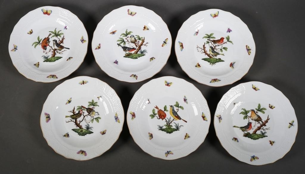 Appraisal: Set of Herend Rothschild Bird dessert plates with different birds