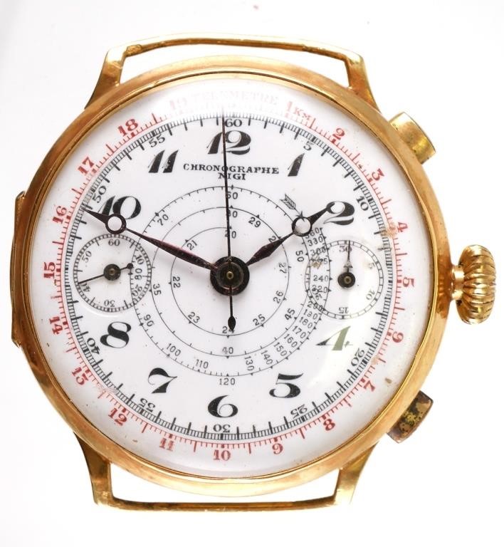 Appraisal: Vintage telemeter chronograph watch Dial is marked Telemetre Chronographe NIGI