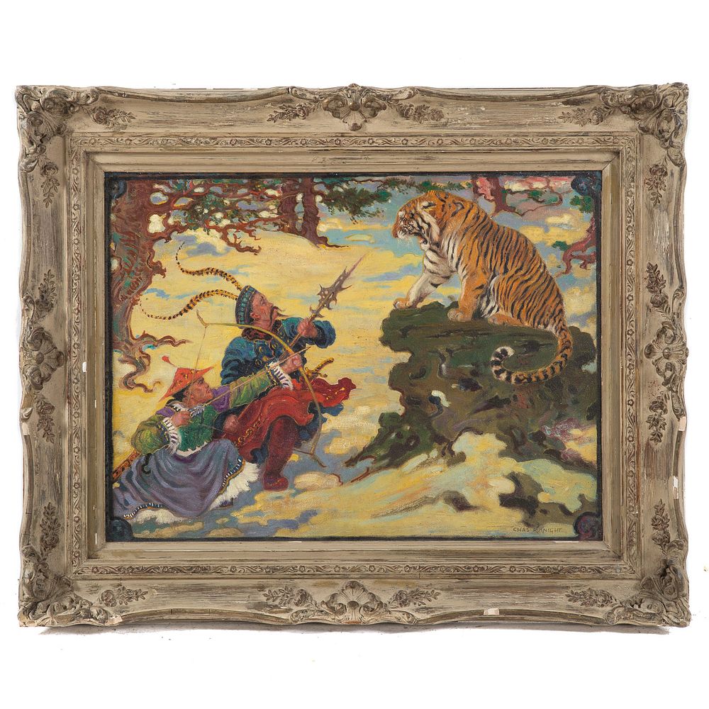 Appraisal: American School The Tiger Hunt Late th early th century