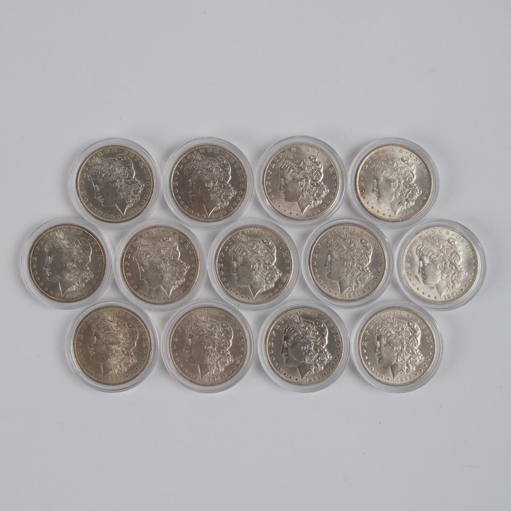 Appraisal: MORGAN SILVER DOLLARS - A lot of Morgan silver dollars