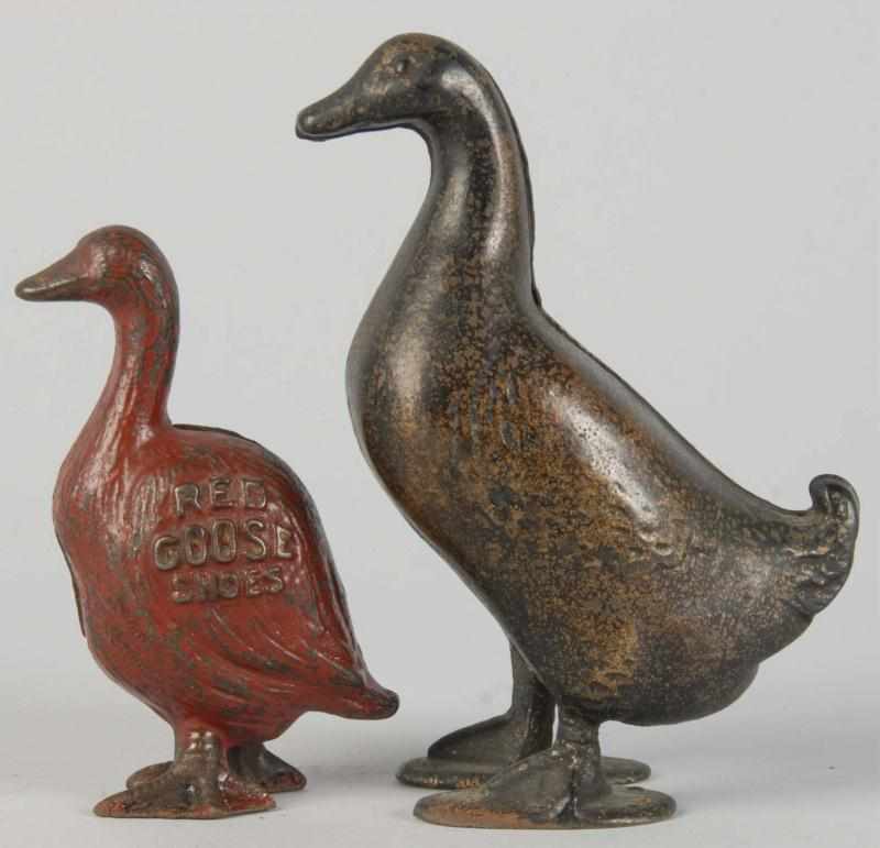 Appraisal: Lot of Cast Iron Goose Duck Still Banks Description Includes