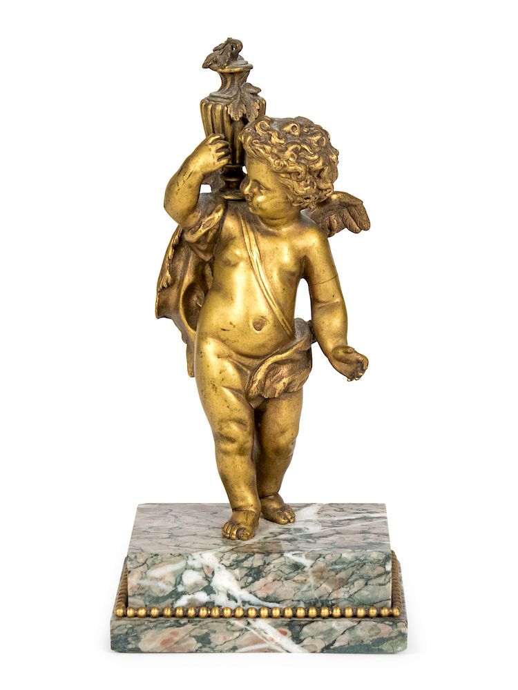 Appraisal: A Louis XVI Style Gilt-Bronze Figure of Cupid A Louis