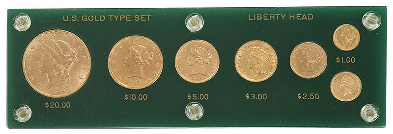 Appraisal: United States Type Set of Gold Coins seven coins double